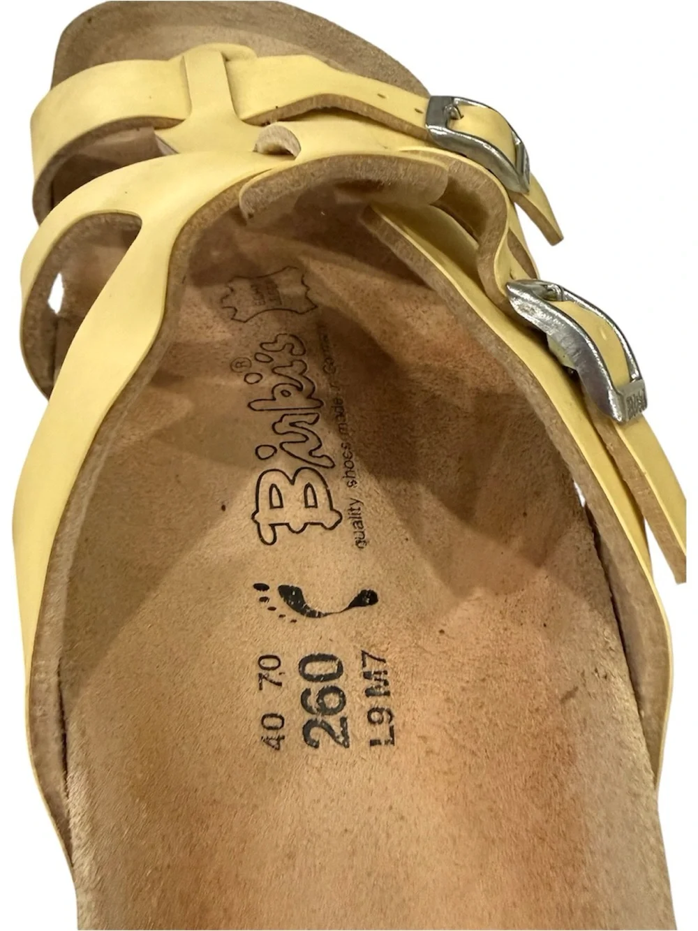 Birki's Birkenstock 230 yellow Arizona double buckle Size 9